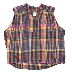 NSF Plaid Pullover Sleeveless Top